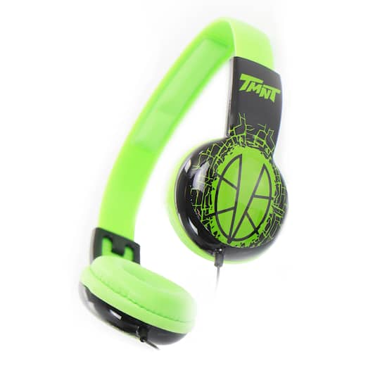 Rise of the Teenage Mutant Ninja Turtles Green Kid-Safe Headphones